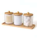 Set de Accesorios de Baño en Acrílico y Bambú (3 Piezas)